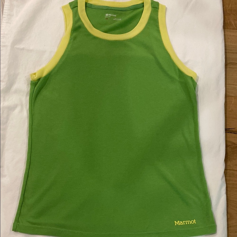 Marmot Lime Green Tank with Yellow Accents